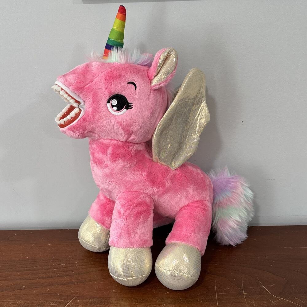 Unicorn Pink Plush Doll Dental Stuffed Animal Oral Health Presentation - Picture 3 of 10